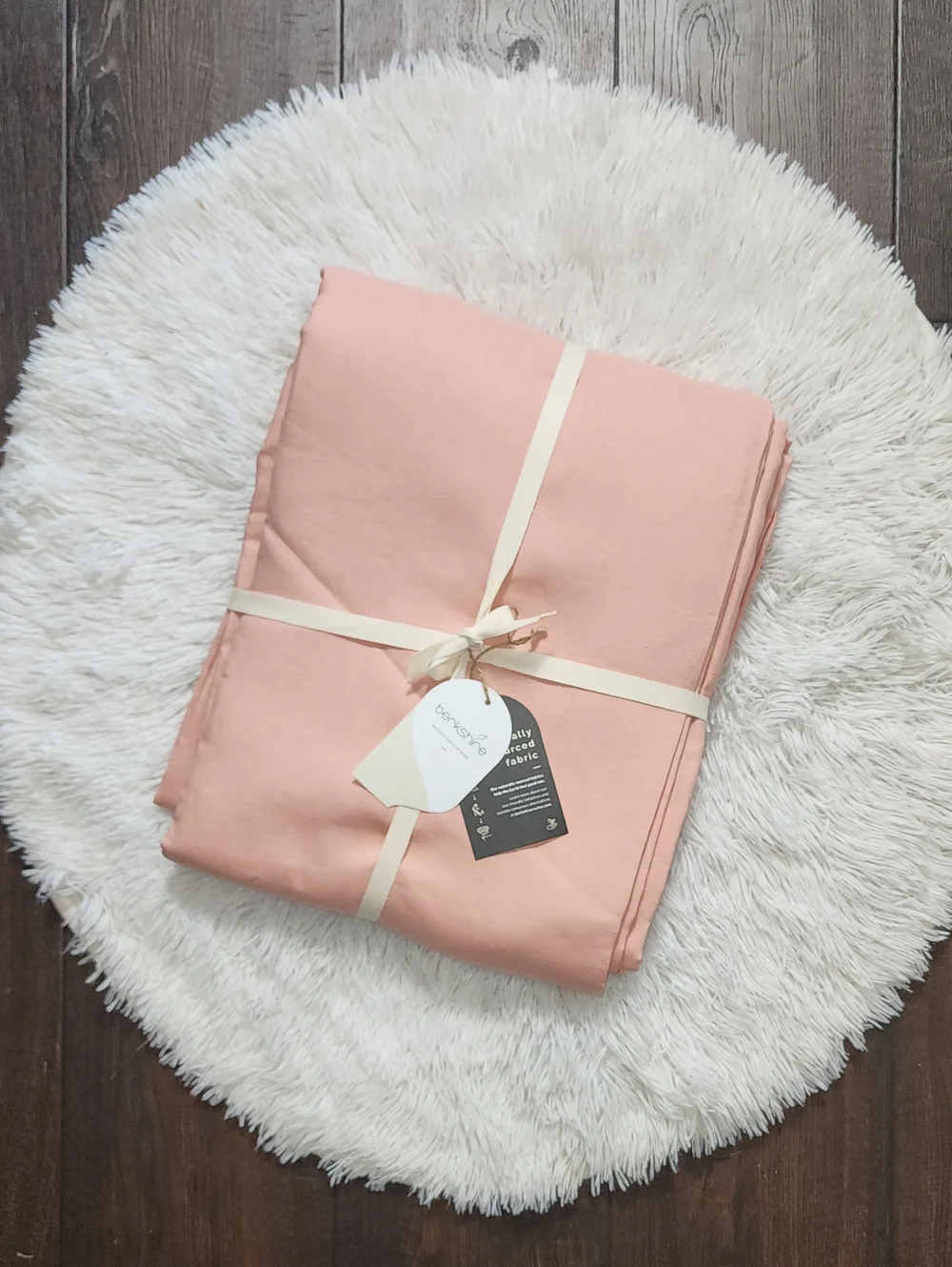 Berkshire 100% Organic Linen Duvet and Pillowcase Set - Dusty Rose Color- KING